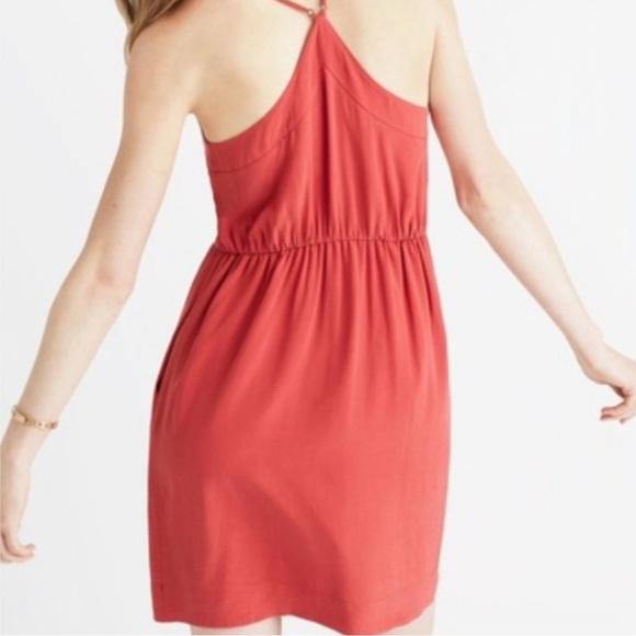 NWT Madewell Silk Red Racerback Mini Dress - Picture 2 of 10